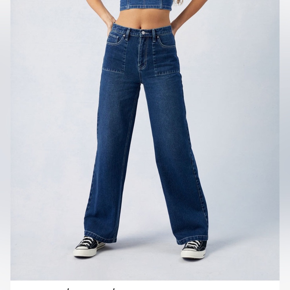 Classic Blue Wide Leg Jeans